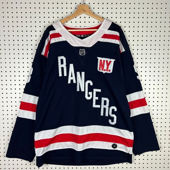Mike Zibanejad Rangers Jersey Size 54 NHL Hockey Adidas New York Winter Classic - Picture 2 of 8